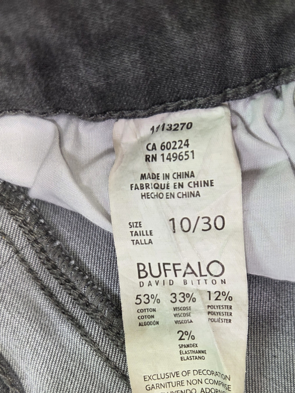 BUFFALO David Bitton Jeans Women’s 10 Gray Aubrey Mid Rise Super Soft Capri - Picture 10 of 11